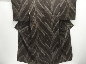 抽象模様織り出し手織り真綿紬着物